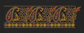 Floral Jacquard Border Flower Orange Embroidery Design
