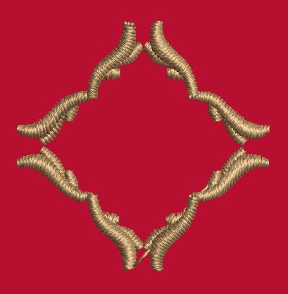 Diamond Decorative Frame Embroidery Design