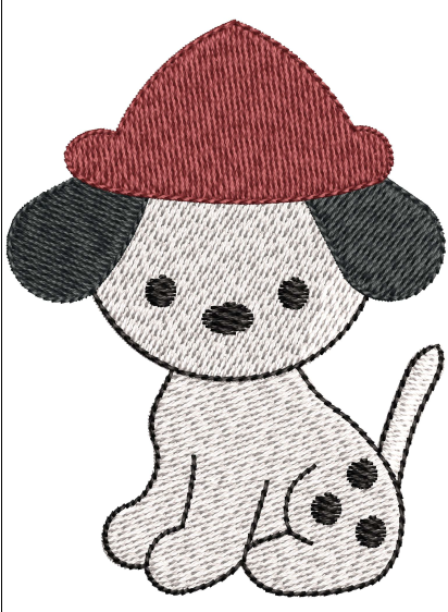 Baby Dog Embroidery Design