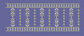 Vertical Leaf Stripe Border Embroidery Design