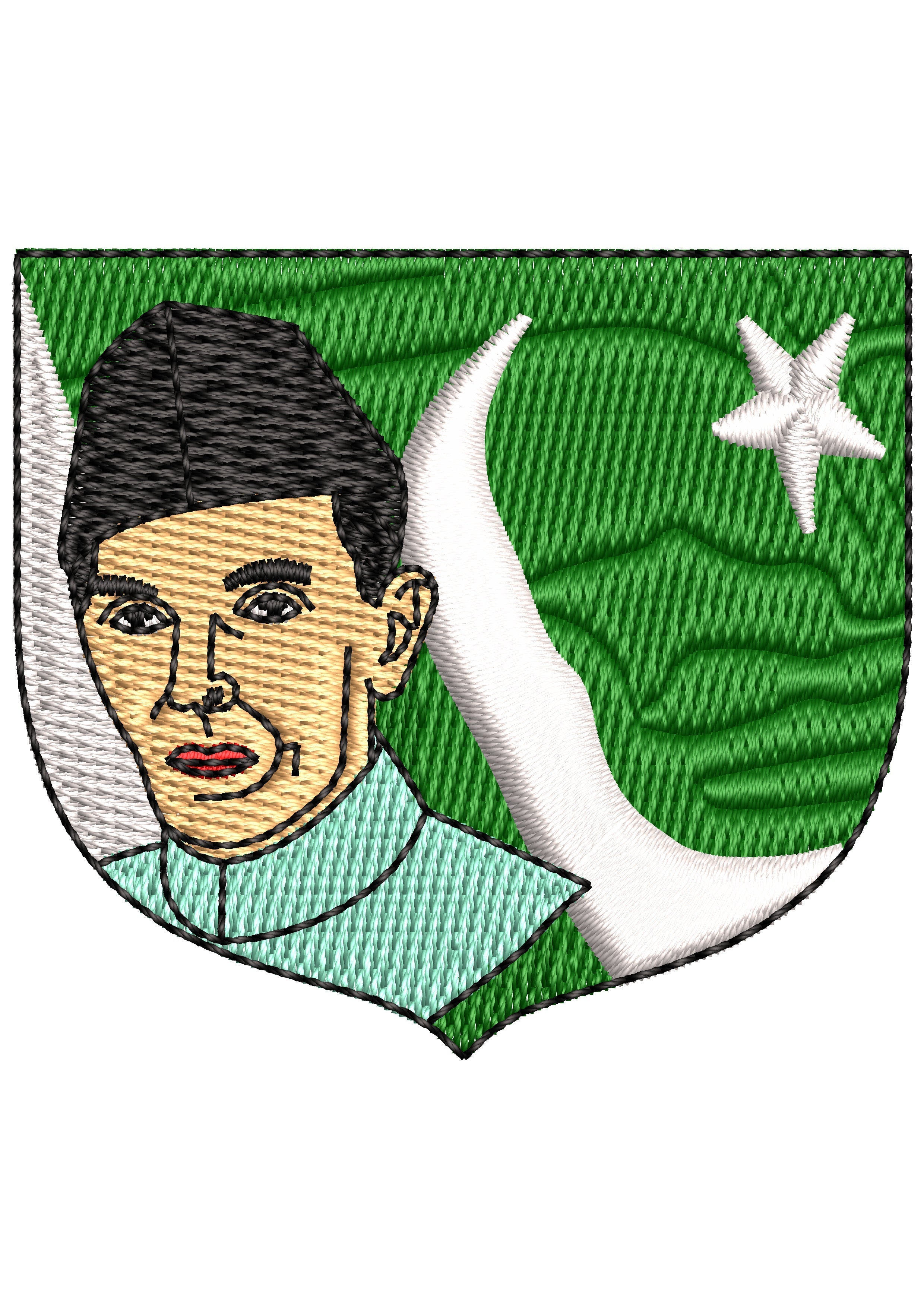 Man of Asia Embroidery Design