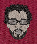 Bearded Portrait Black & Beige Embroidery Design