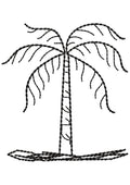 Beach Plant Embroidery Design