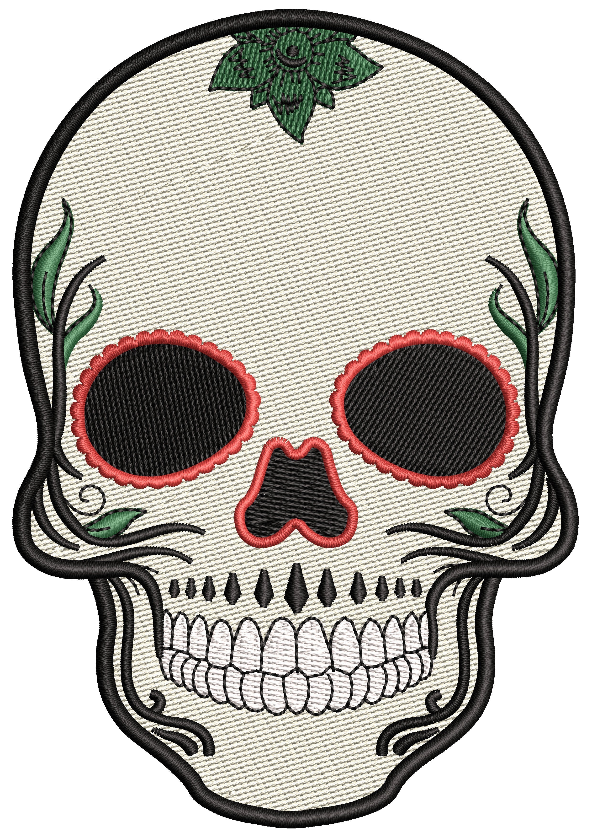 Skull Evil Death Embroidery Design