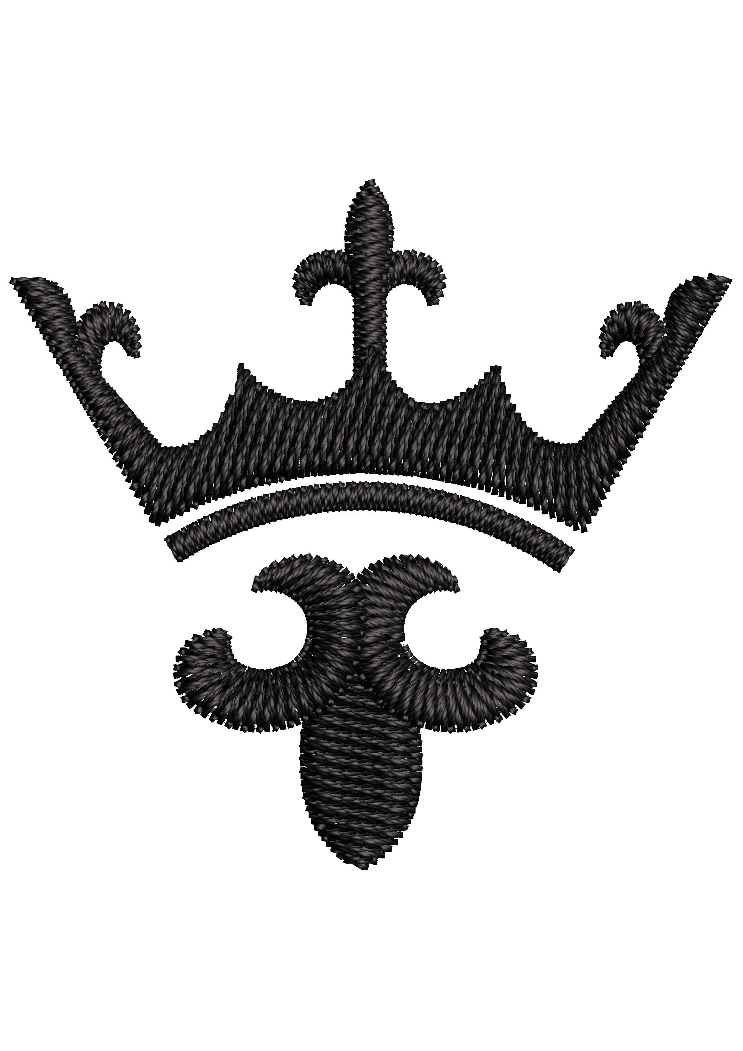 Crown Sign Embroidery Design