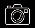 Camera White Outline Embroidery Design