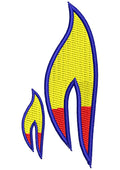 Gas Flame Embroidery Design