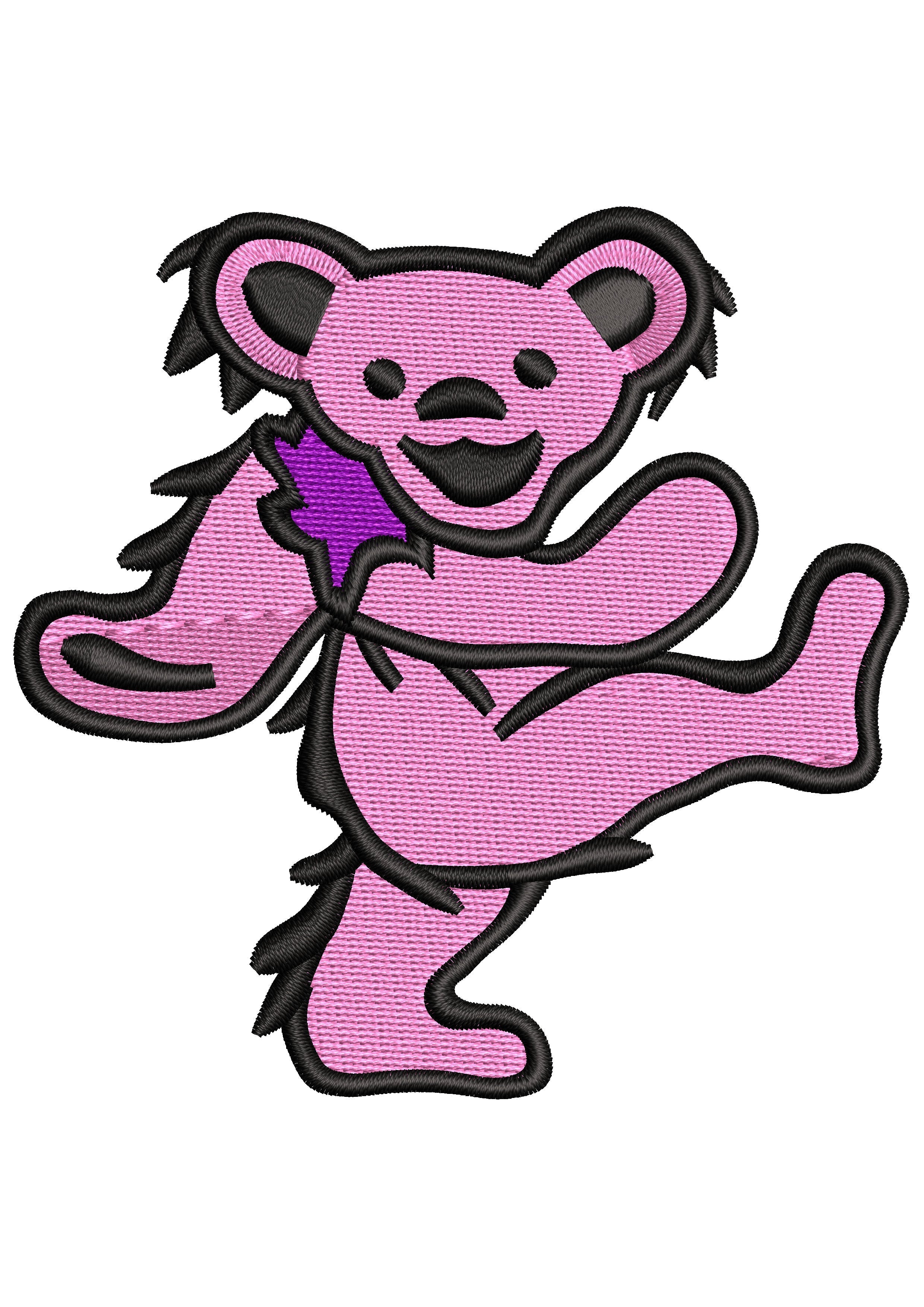 Bear Dance Embroidery Design