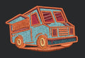 Mobile Service Vehicle Embroidery Design