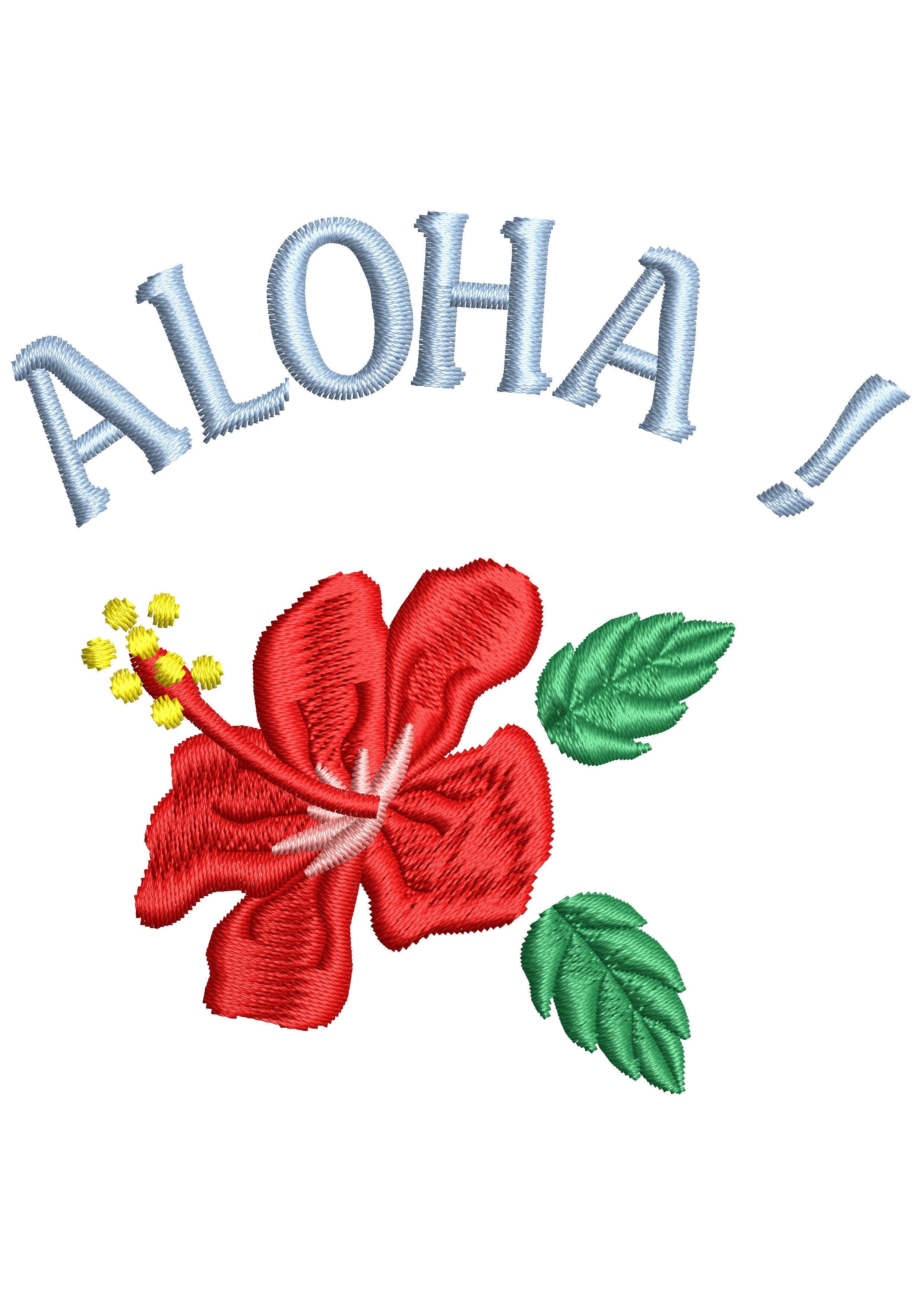 Aloha Embroidery Design