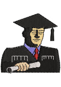 Degree Man Embroidery Design