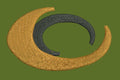 Interlocking Crescent Shapes Embroidery Design
