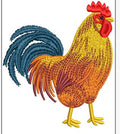 Cock Embroidery Design