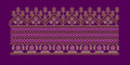Chevron Crown Eyelet Border Embroidery Design
