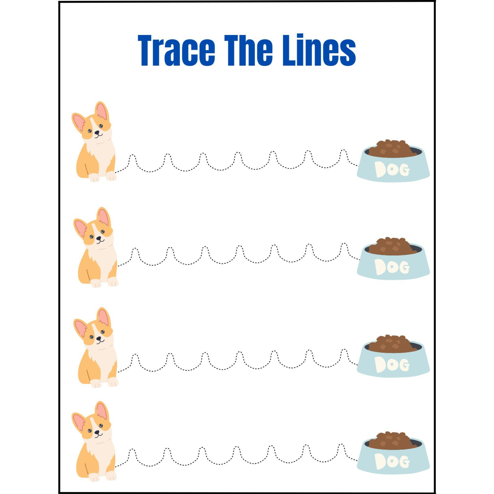 Trace the Lines Fine Motor Practice
