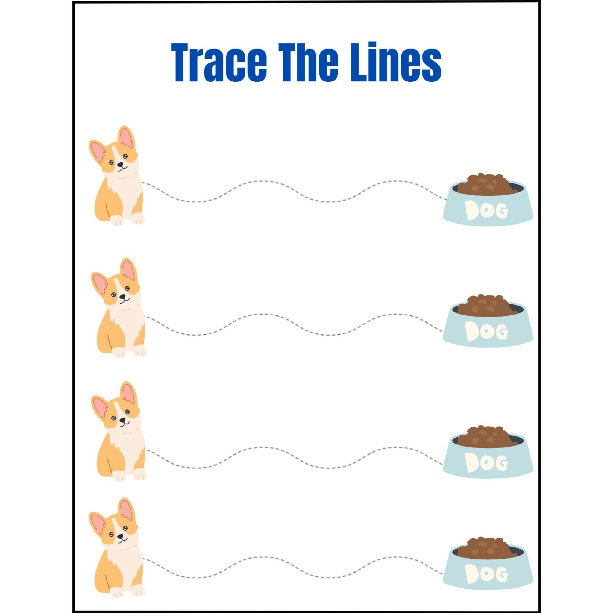 Trace the Lines Fine Motor Practice