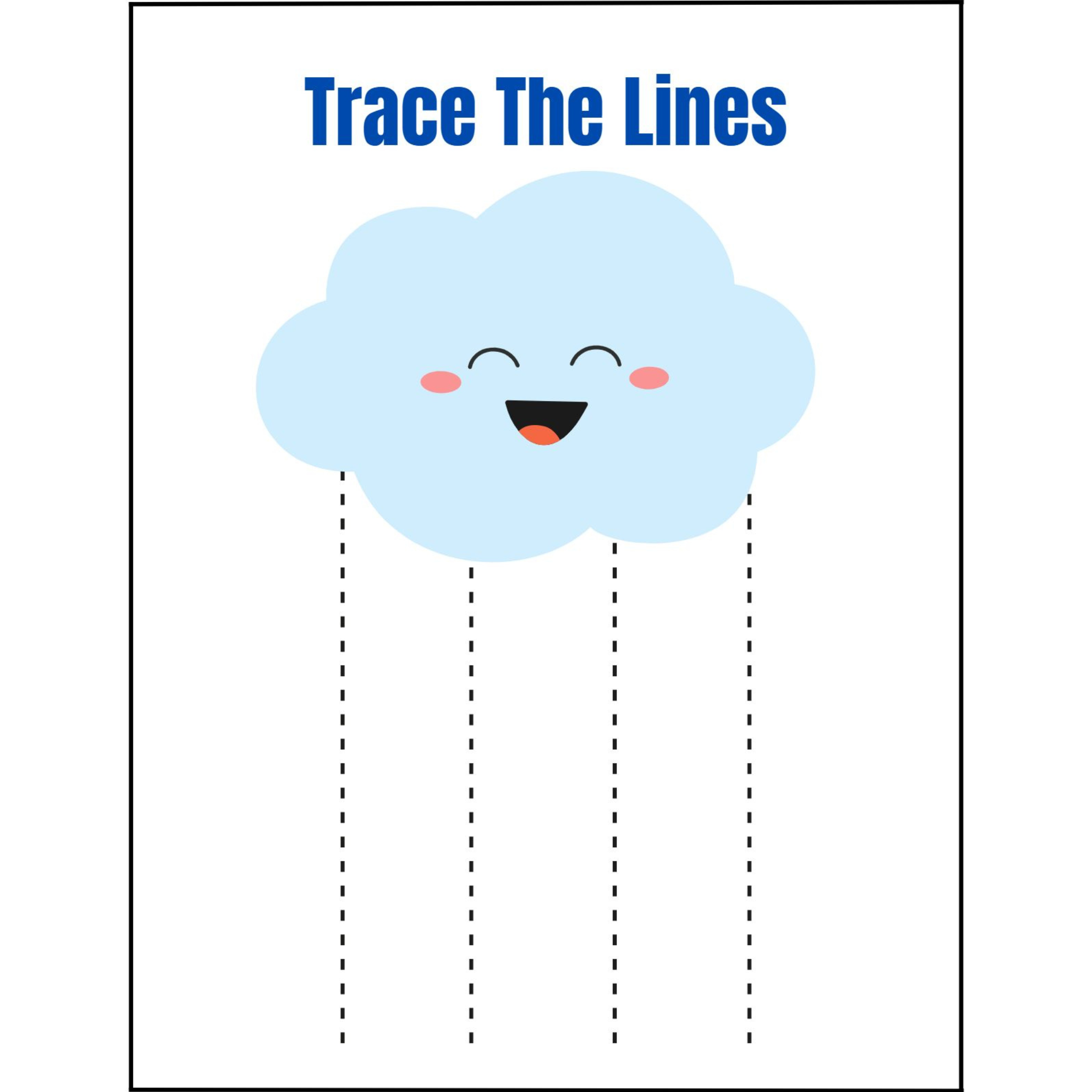 Trace the Lines Pattern Practice