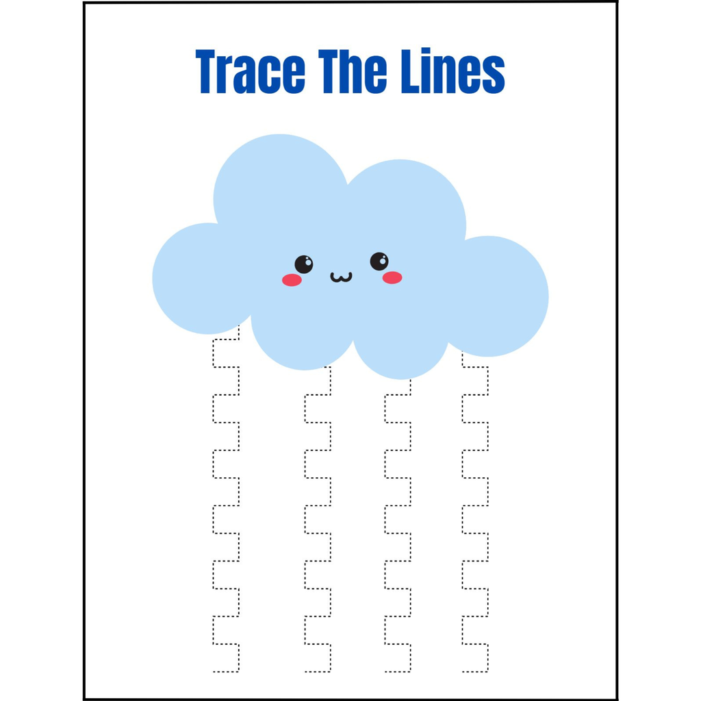 Trace the Lines Pattern Practice