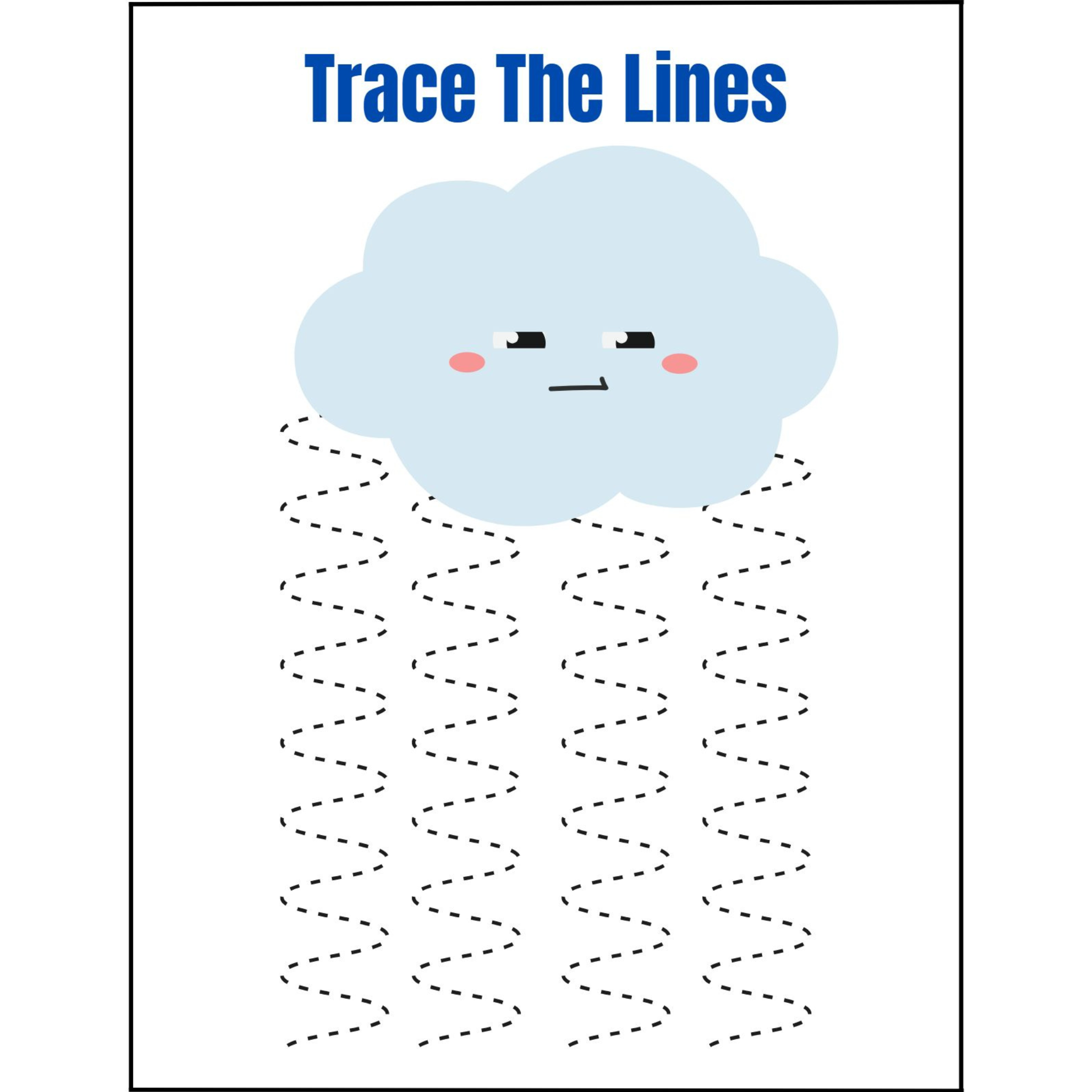 Trace the Lines Pattern Practice