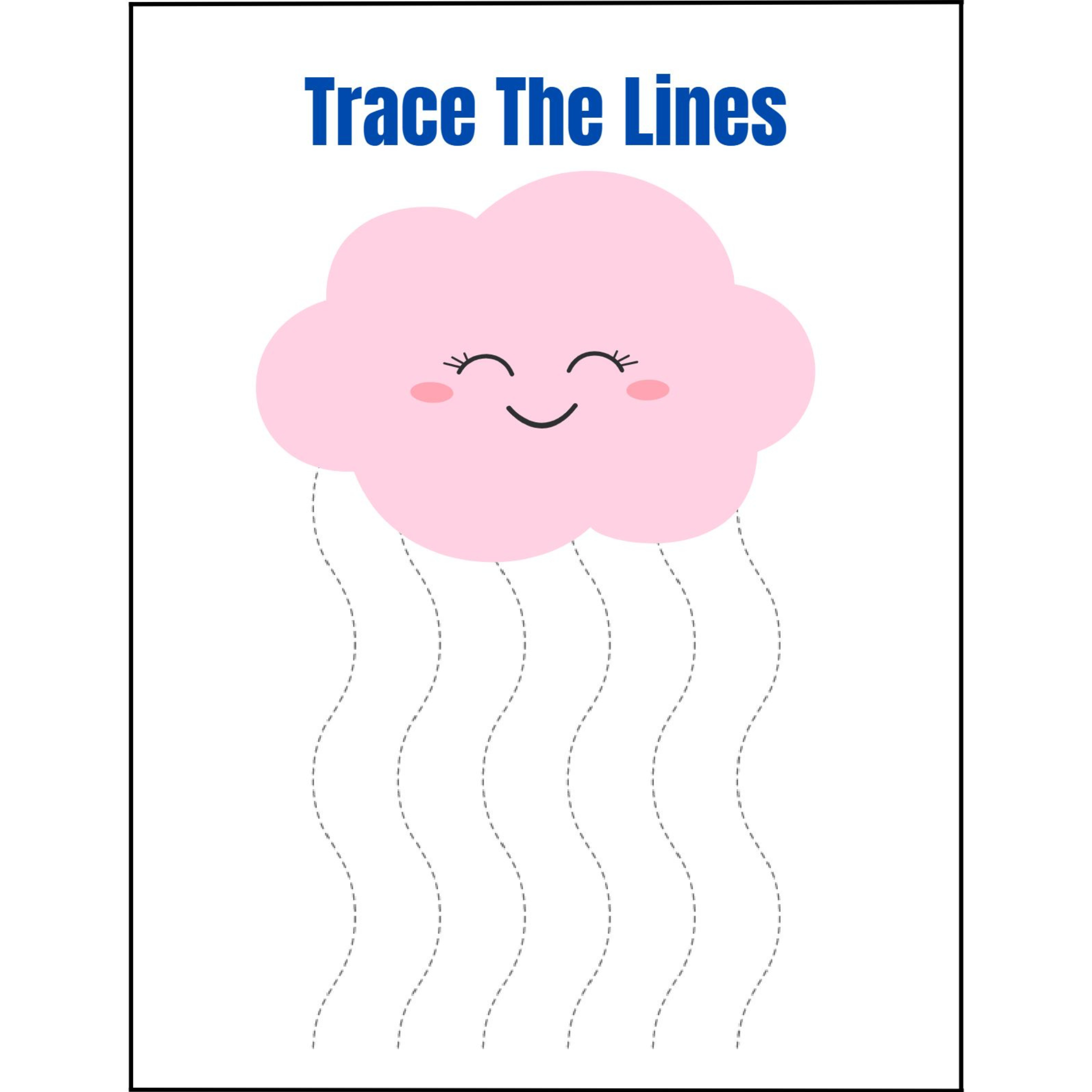 Trace the Lines Pattern Practice