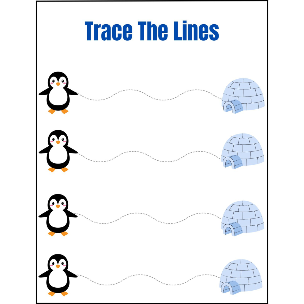 Trace the Lines Prewriting Practice