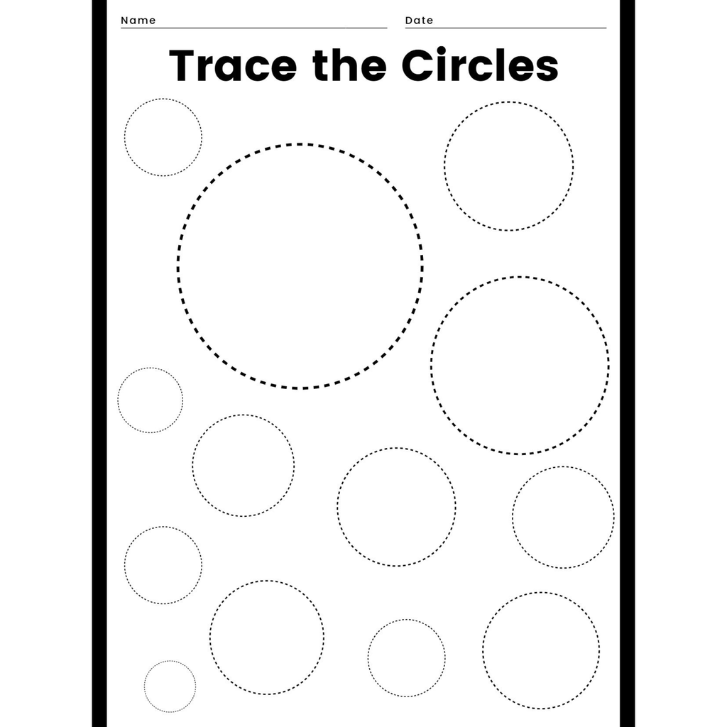 Trace the Shapes Worksheets