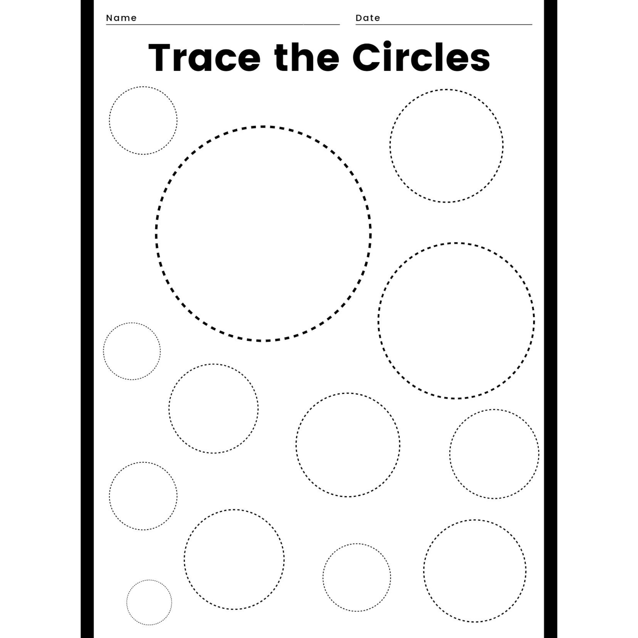 Trace the Shapes Worksheets