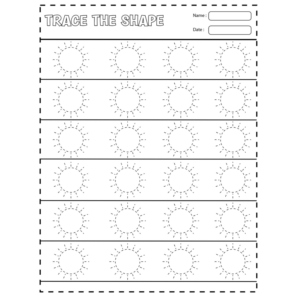 Tracing Math Shapes Alphabet Practice Workbook