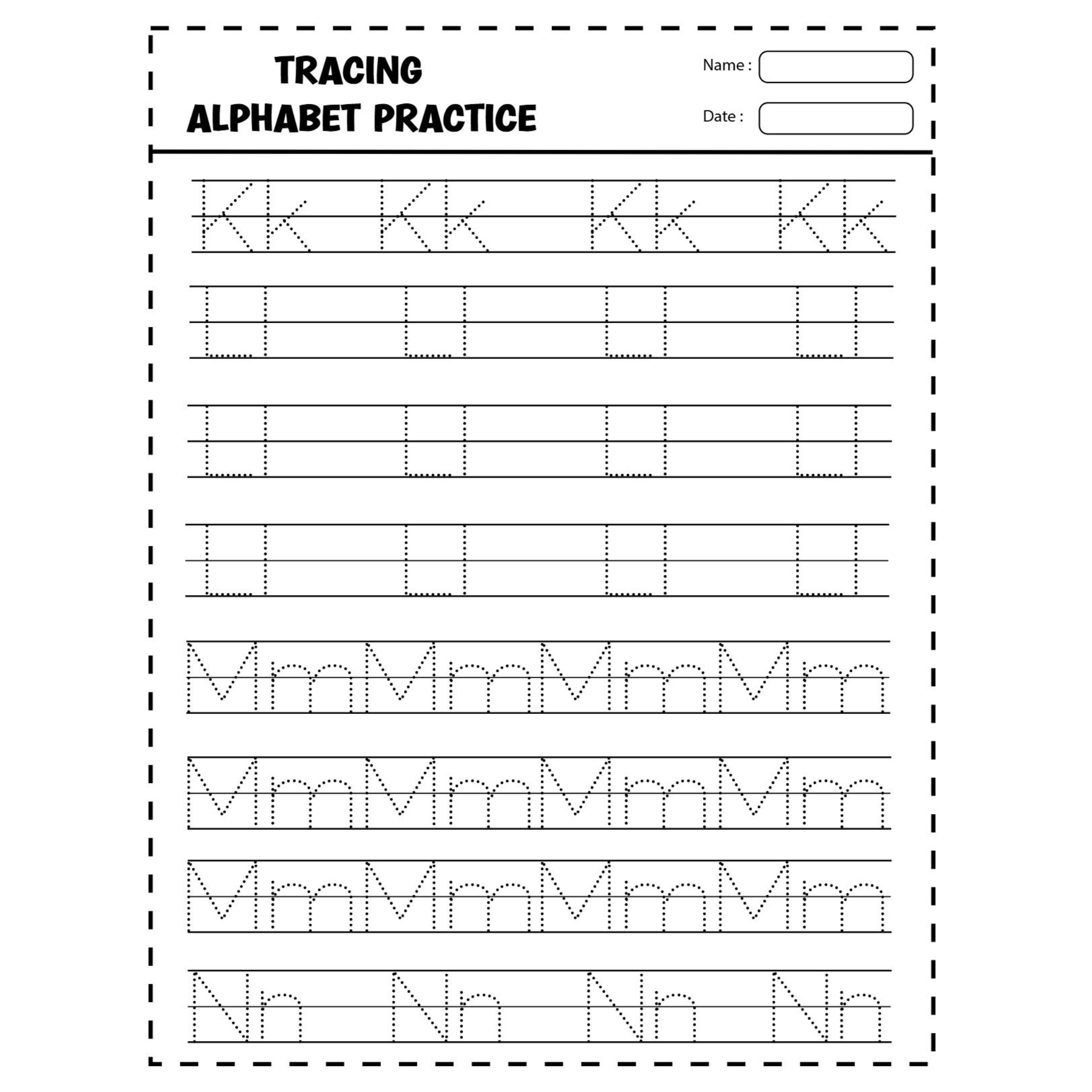 Tracing Math Shapes Alphabet Practice Workbook