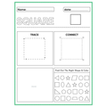 Tracing Shapes Trace Connect Draw Worksheets