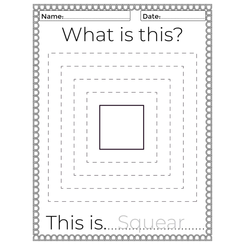 What Is This Shape Tracing Worksheets