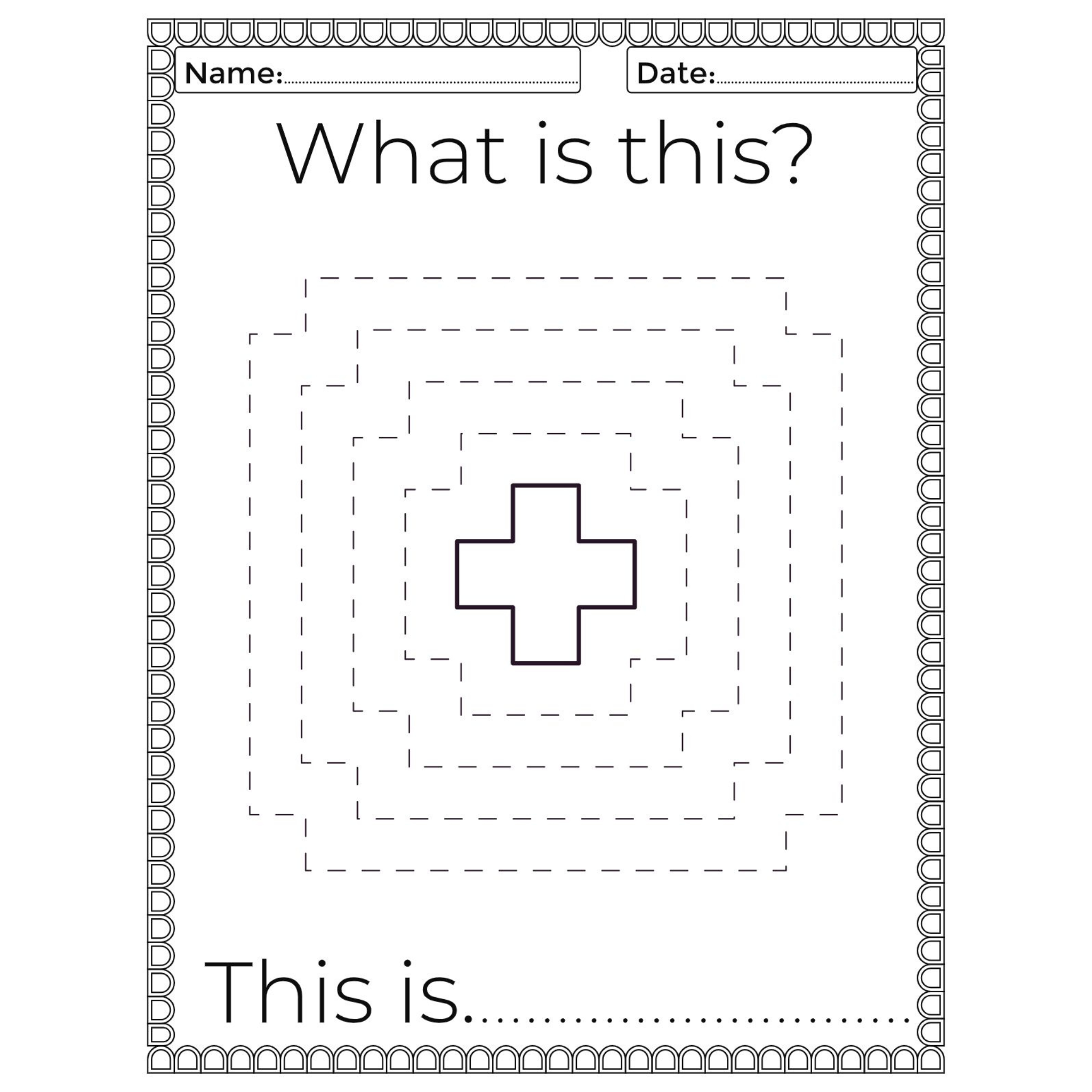What Is This Shape Tracing Worksheets