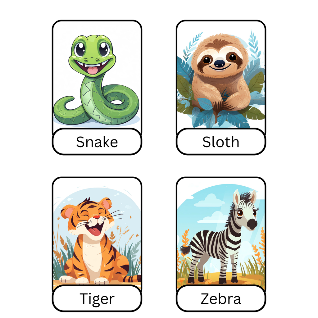 Zoo Animals Flashcards for Kids